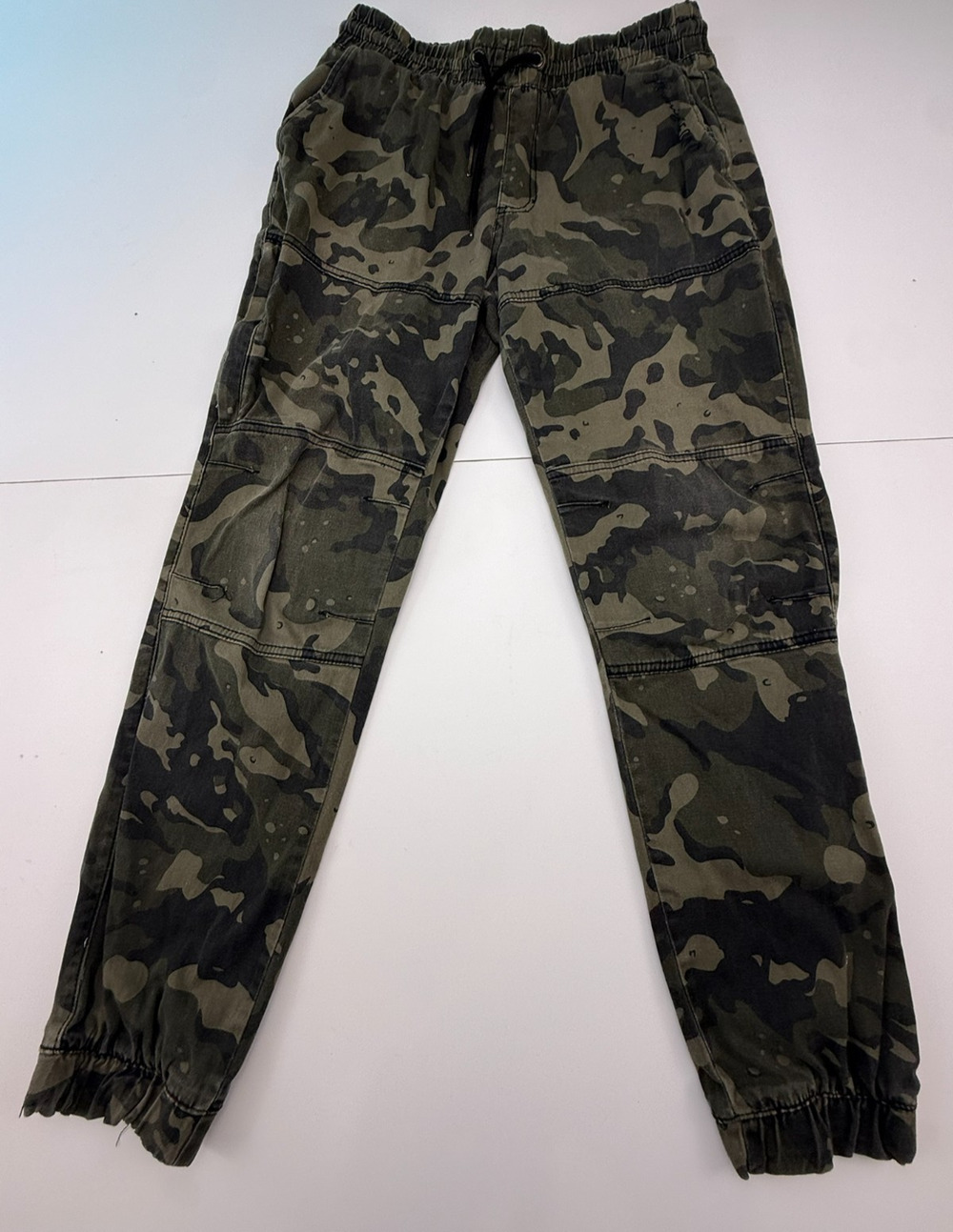 Ecko Unltd Jogger Green Camouflage Drawstring Stretch Cargo Mens Medium